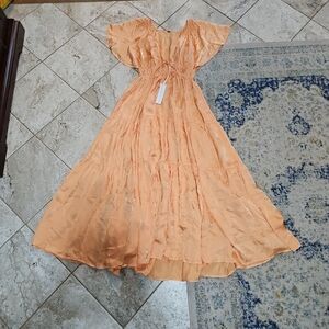 Nwt Young Fabulous & Broke Mara Flutter Sleeve Maxi Dress Size XS